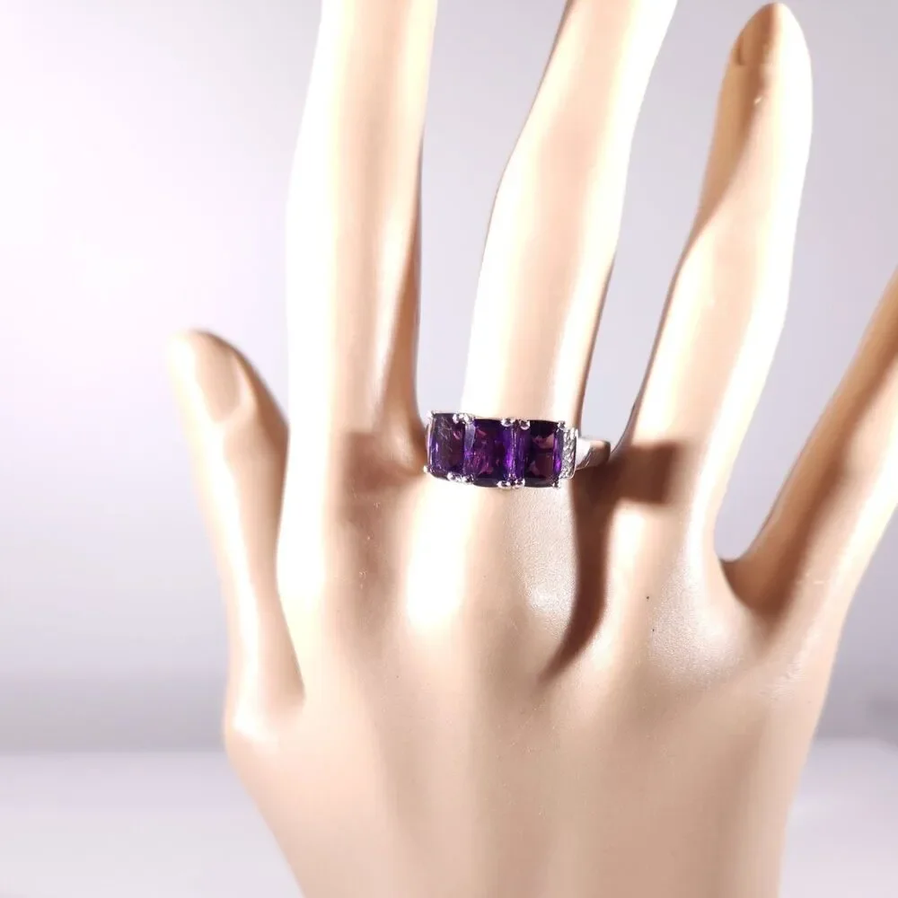 Purple Lusaka Amethyst Ring Size 8